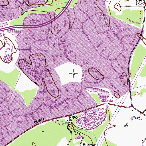 Topographic Map of Wakefield Neighborhood Center, MD