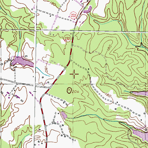 Topographic Map of Amberleigh Farms, MD