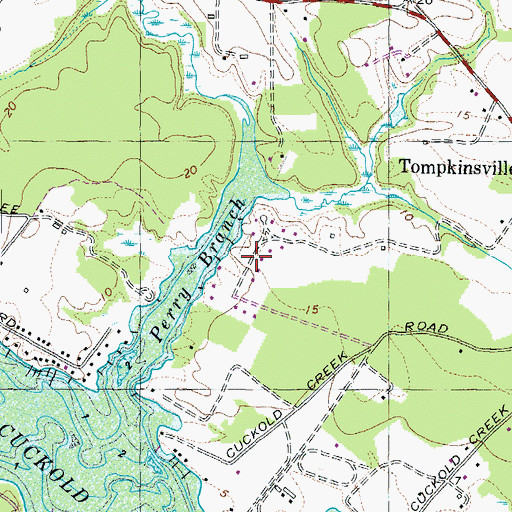 Topographic Map of Anchorage Anchors, MD