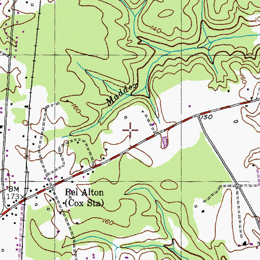 Topographic Map of Bel Alton Estates, MD