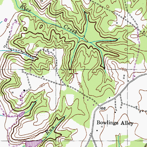Topographic Map of Birkwood Estates, MD