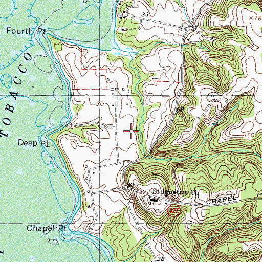 Topographic Map of Bristol (historical), MD