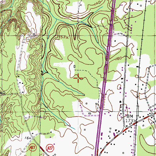 Topographic Map of Chapel Point Woods, MD