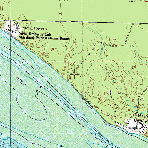 Topographic Map of Cherryfield (historical), MD