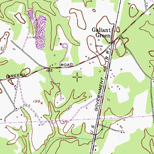 Topographic Map of Clayton Run Estates, MD
