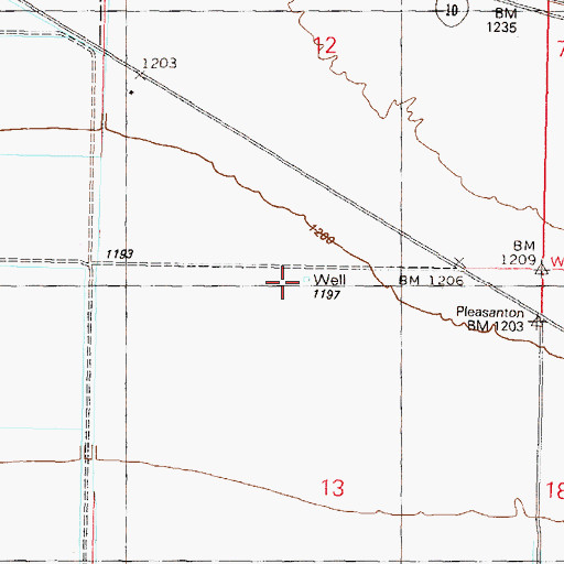 Topographic Map of Blecha Ranch (historical), AZ