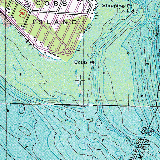 Topographic Map of Cobb Bar, MD