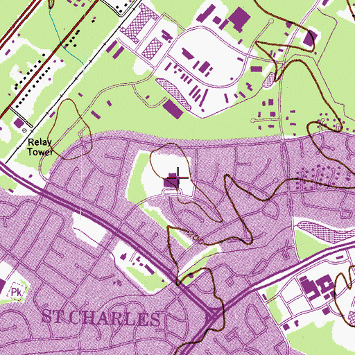 Topographic Map of Doctor Samuel A Mudd Elementary School, MD