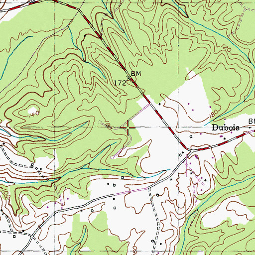 Topographic Map of Dubois Park, MD