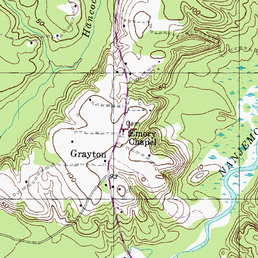 Topographic Map of King James Baptist Church Old Emory Cemetery, MD