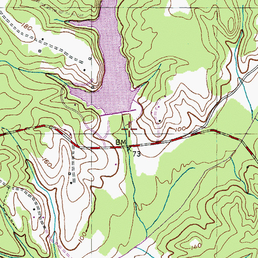 Topographic Map of Gilbert Run Regional Park, MD