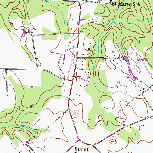 Topographic Map of Kindy Hook, MD