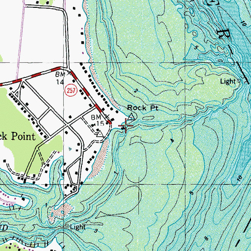 Topographic Map of Lancaster Wharf, MD