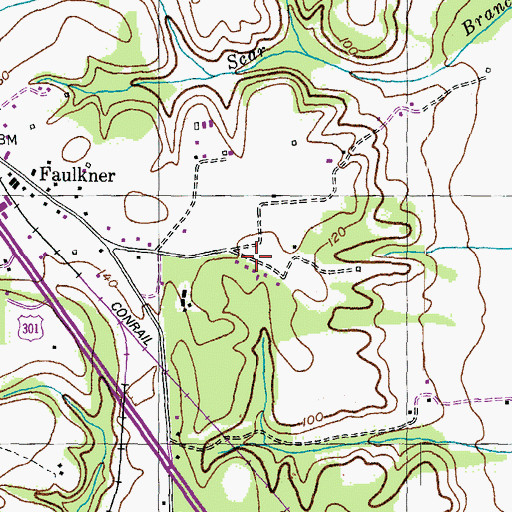 Topographic Map of Lothair Station, MD