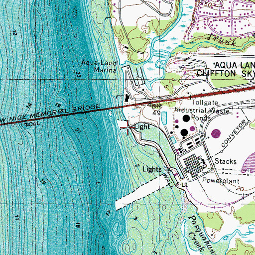 Topographic Map of Ludlow Ferry (historical), MD