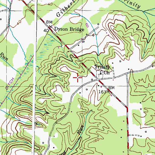 Topographic Map of Old Sycamore Estates, MD