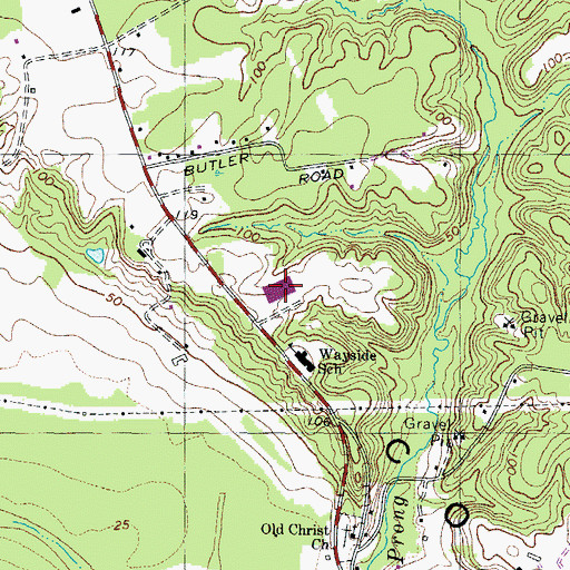 Topographic Map of Piccowaxen Middle School, MD