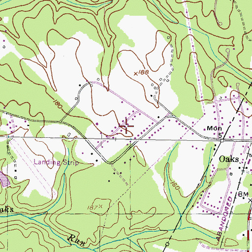 Topographic Map of Plainview Gardens, MD