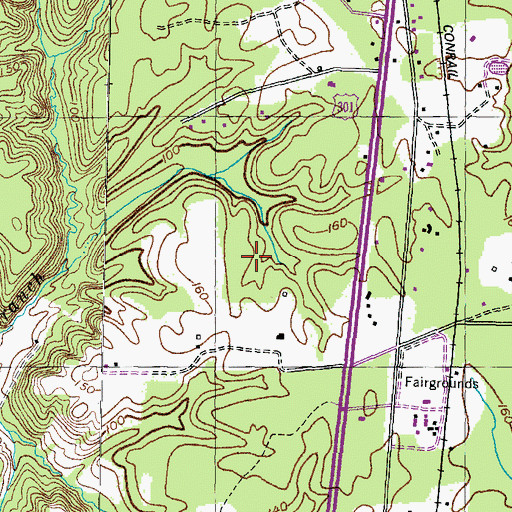 Topographic Map of Preference Estates, MD