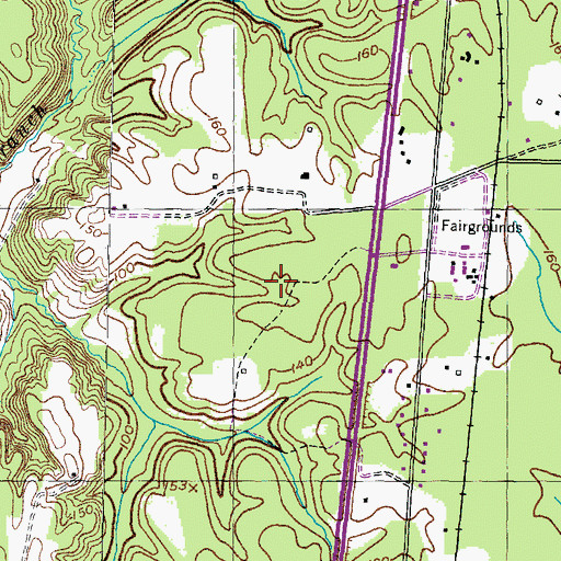 Topographic Map of Rolling Hills, MD