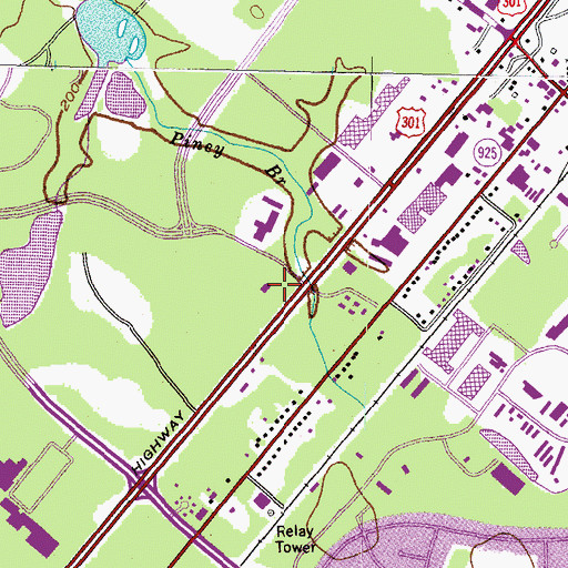 Topographic Map of Saint Charles Medical Center, MD
