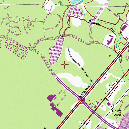 Topographic Map of Saint Charles Towne Plaza Shopping Center, MD