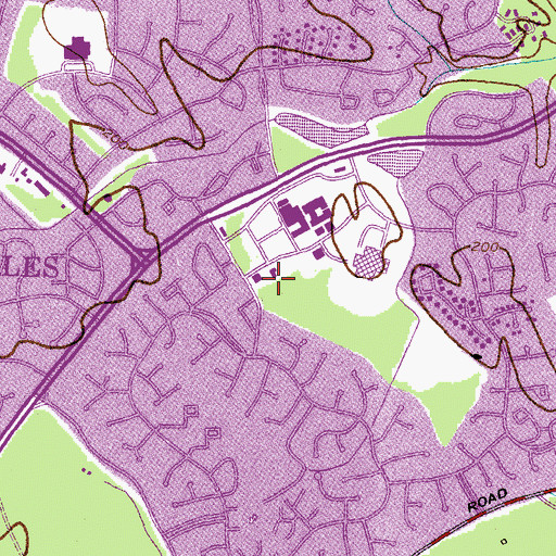 Topographic Map of Smallwood Safety Center, MD