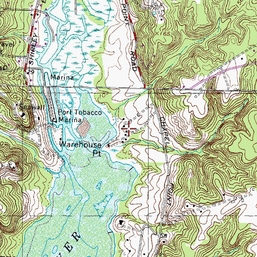 Topographic Map of Sutton Acres, MD