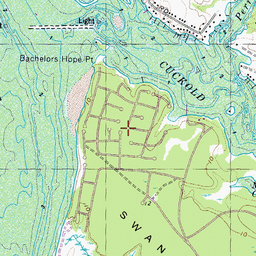 Topographic Map of Swan Point, MD
