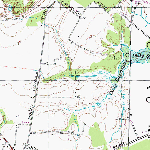 Topographic Map of Swindler Creek, MD