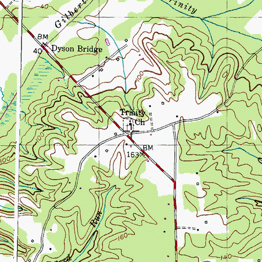 Topographic Map of The Plains, MD