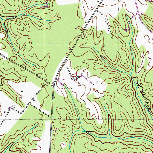 Topographic Map of Thomas Manor, MD