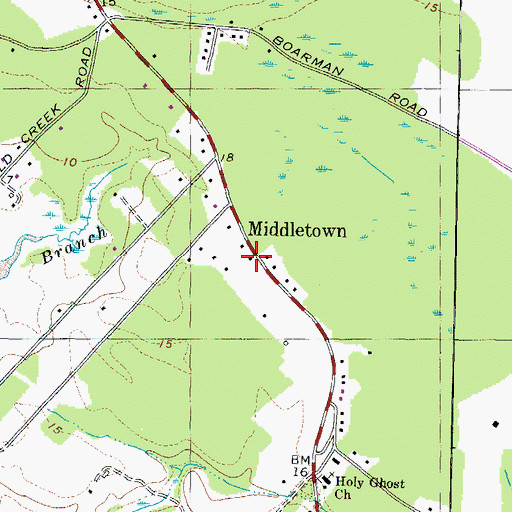 Topographic Map of Tompkinsville School (historical), MD