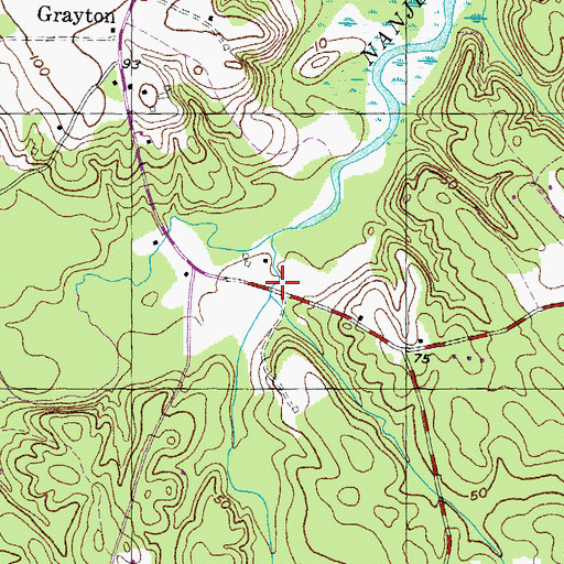 Topographic Map of Trappe Bridge, MD