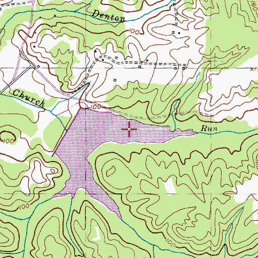 Topographic Map of Trinity Lake, MD