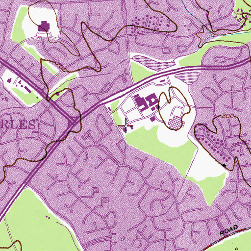 Topographic Map of Waldorf Rescue Squad, MD