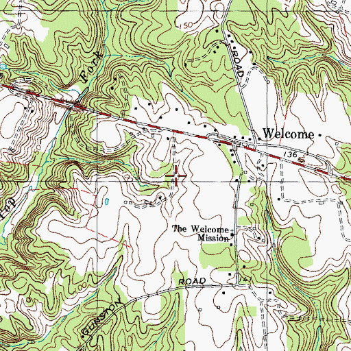 Topographic Map of Welcome Acres, MD