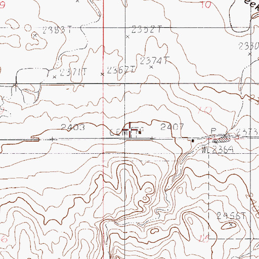 Topographic Map of Faith Lutheran Cemetery, MT