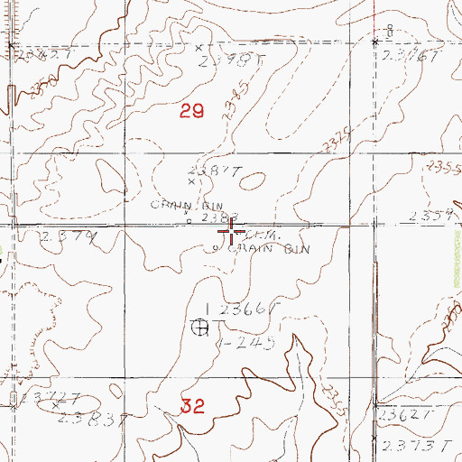 Topographic Map of Eng Cemetery, MT