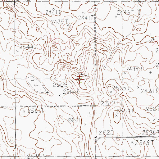 Topographic Map of Wankel Cemetery, MT