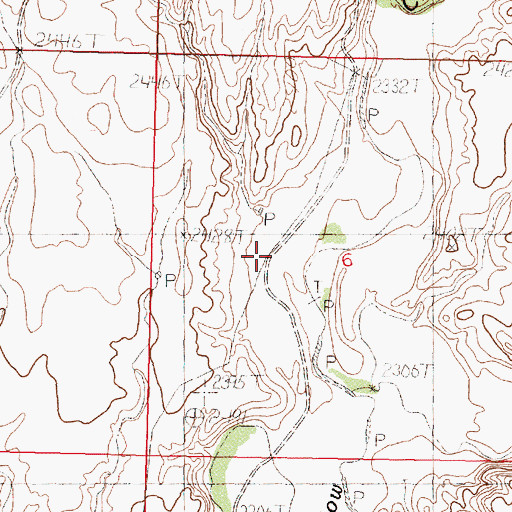 Topographic Map of Willow Creek School (historical), MT