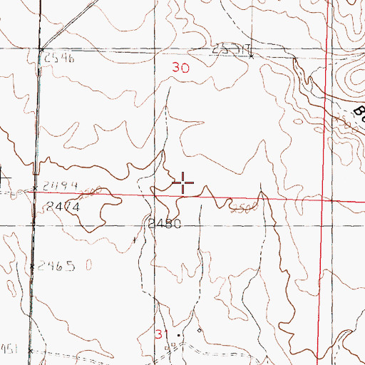 Topographic Map of Stuff School (historical), MT