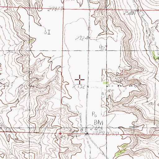 Topographic Map of McColly School (historical), MT