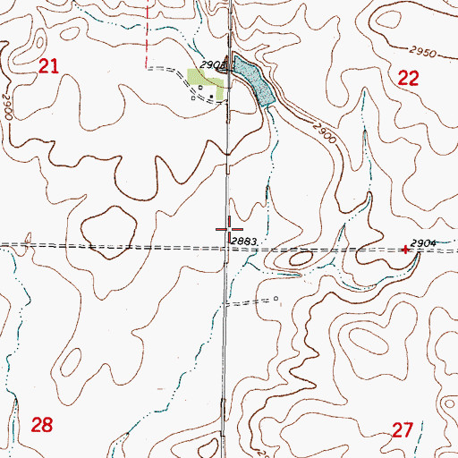 Topographic Map of Wild Rose School (historical), MT