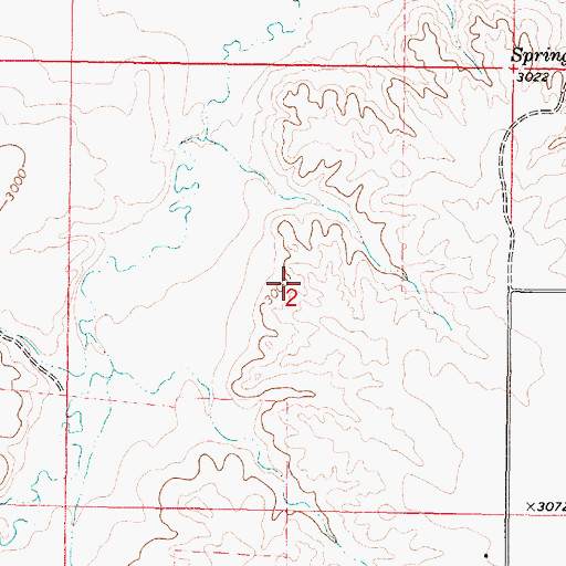 Topographic Map of Lost Sunflower School (historical), MT
