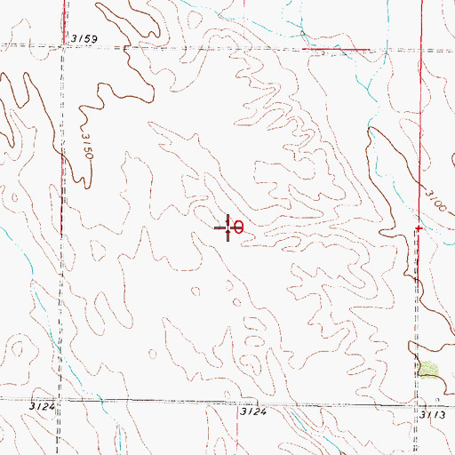 Topographic Map of Bog Coulee School (historical), MT