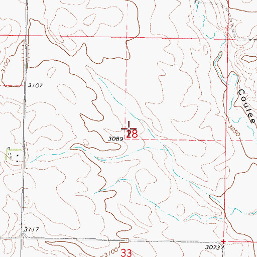 Topographic Map of Flynn School (historical), MT