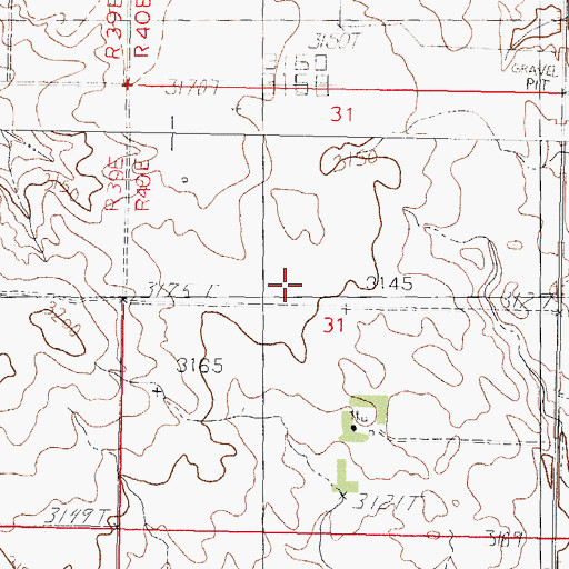 Topographic Map of Delight School (historical), MT