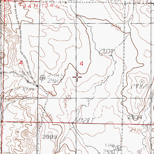 Topographic Map of Kansas Valley School (historical), MT