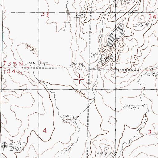 Topographic Map of Sunflower School (historical), MT